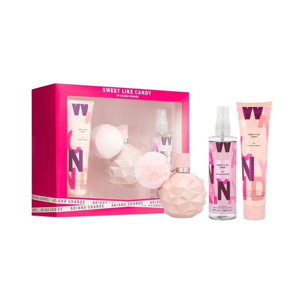 SET AG ARIANA GRANDE 3PC SWEET LIKE CANDY 3.4 EDP+3.4 BL+4.0 BODY MIST (W) SOFT WINDOW BOX