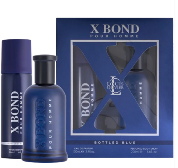 SET LO LOUIS OLIVIER 2PC X BOND BLUE 3.4 EDP+6.8 EDP (M) SOFT WINDOW BOX