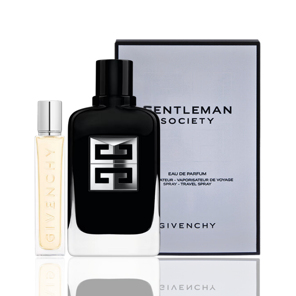 SET GIVENCHY 2PC GENTLEMAN SOCIETY 3.3 EDP+0.42 EDP TRAVEL SPRAY (M) SOFT BOX TRAVEL EXCLUSIVE
