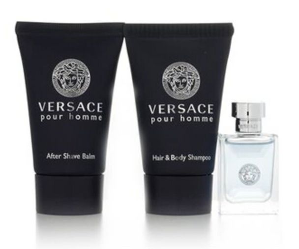 SET VERSACE 3PC POUR HOMME 0.17 EDT+0.8 SG+0.8 ASB (M) SOFT BOX