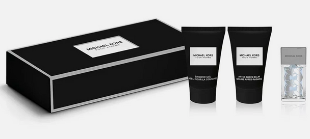 SET MK MICHAEL KORS 3PC POUR HOMME 0.17 EDP+0.84 SG+0.84 ASB (M)