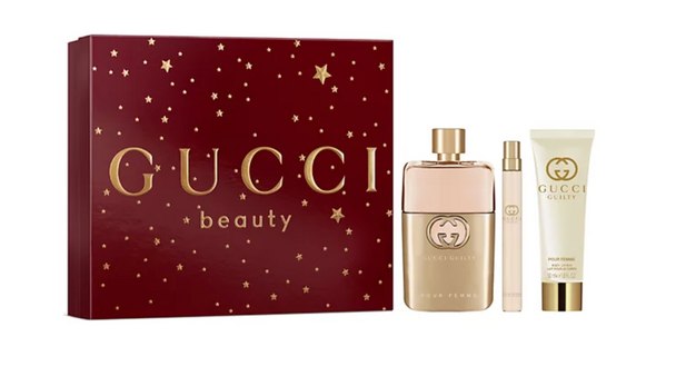 SET GUCCI 3PC GUCCI GUILTY POUR FEMME 3.0 EDP+0.33 EDP SPRAY+1.7 BL (W) HARD BOX
