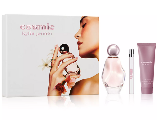 SET KJ KYLIE JENNER 3PC COSMIC 3.3 EDP+2.5 BL+0.33 EDP SPRAY (W) HARD BOX