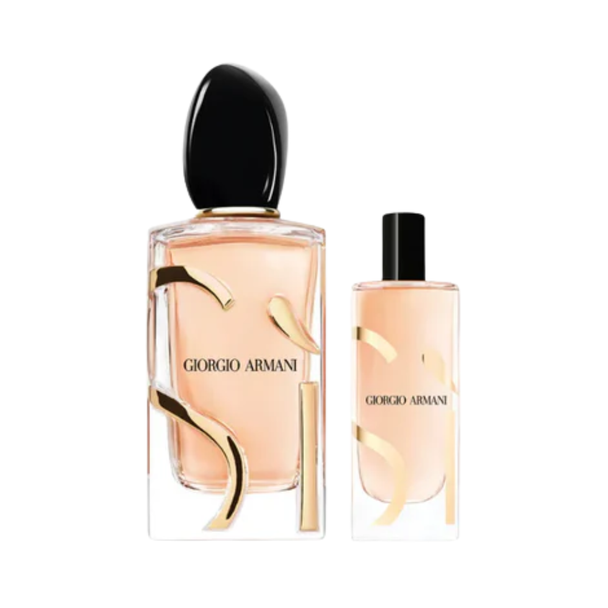SET GA GIORGIO ARMANI 2PC SI 3.3 EDP+0.50 EDP SPRAY (W) TRAVEL COLLECTION SOFT BOX