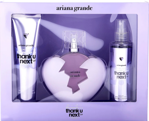 SET AG ARIANA GRANDE 3PC THANK U NEXT 2.0 3.4 EDP+3.4 BODY SOUFFLE+3.4 SG (W) HARD BOX 2025 PACKAGING