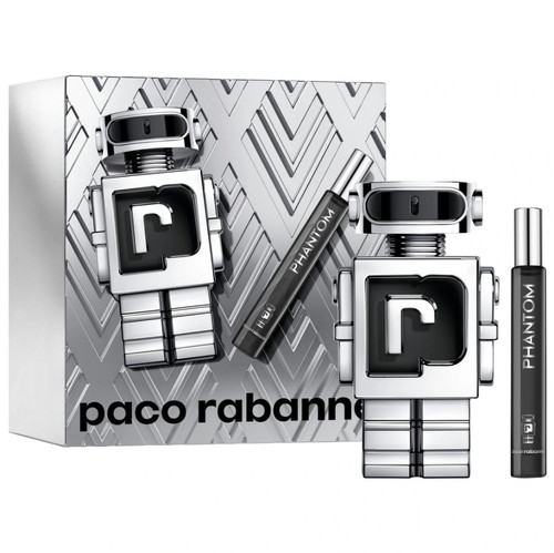 SET PR PACO RABANNE 2PC PHANTOM 3.4 EDT+0.68 EDT SPRAY (M) SOFT BOX TRAVEL RETAIL EXCLUSIVE ~