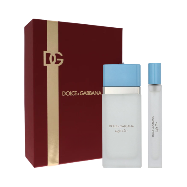 SET D&G DOLCE & GABBANA 2PC LIGHT BLUE 0.84 EDT+0.34 EDT SPRAY (W) CSR
