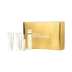 SET MK MICHAEL KORS 4PC SEXY AMBER 3.4 EDP+3.4 SG+3.4 BL+0.17 EDP TRAVEL SPRAY (W) HARD BOX