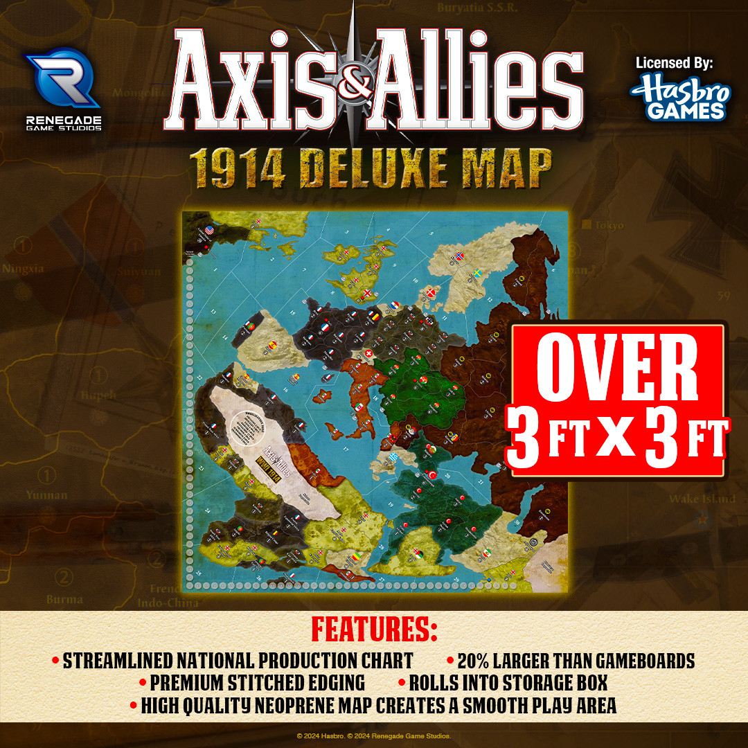 Axis & Allies: 1914 Deluxe Map - Renegade Game Studios - EU