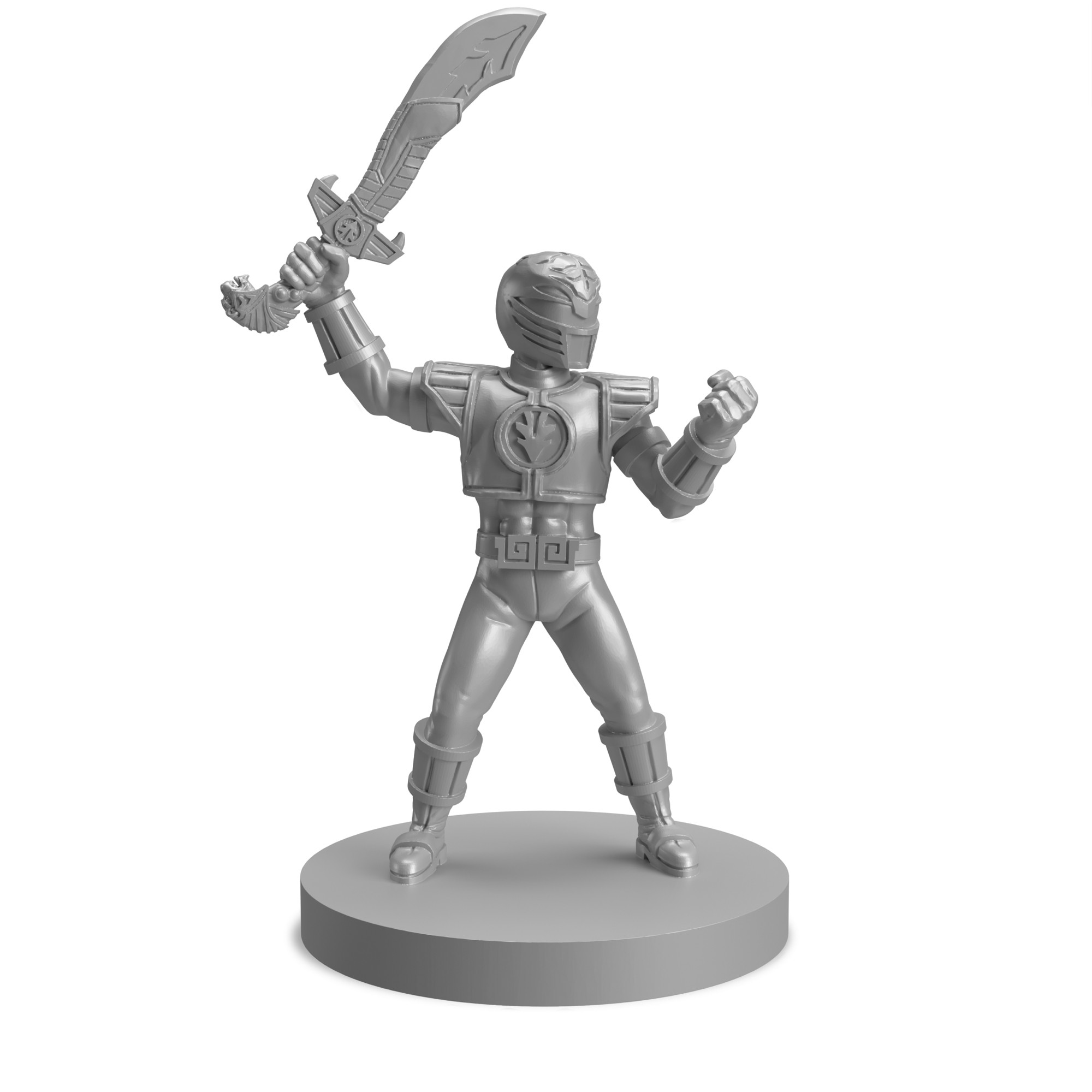 STL Power Rangers Mighty Morphin White Ranger Mini - Renegade Game ...