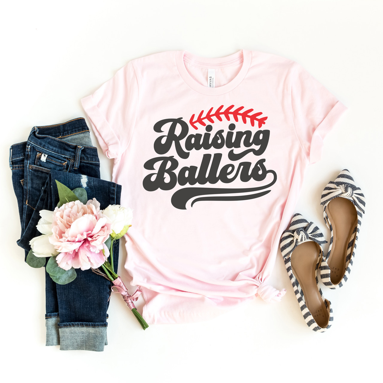  I Only Raise Ballers T Shirt Women Baseball Mom Tee