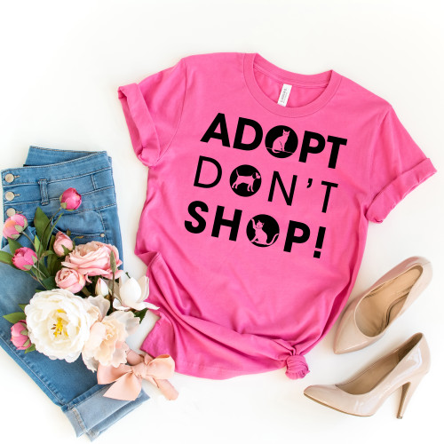 Adopt Don't Shop Tee Black Ink