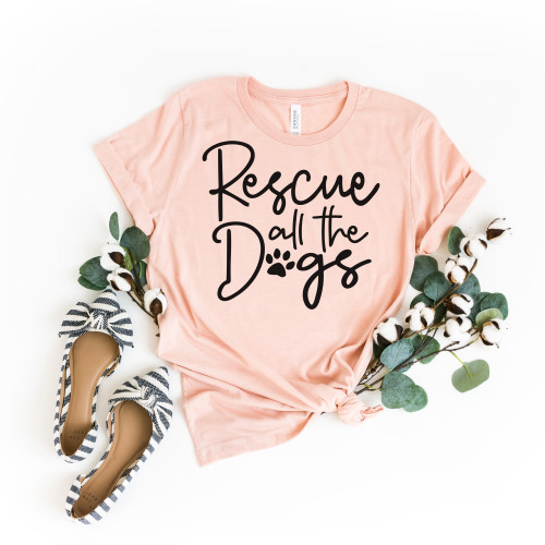 Rescue All The Dogs Tee Black Ink