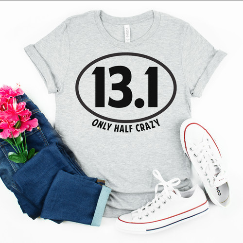 Only Half Crazy Running Tee Black Ink