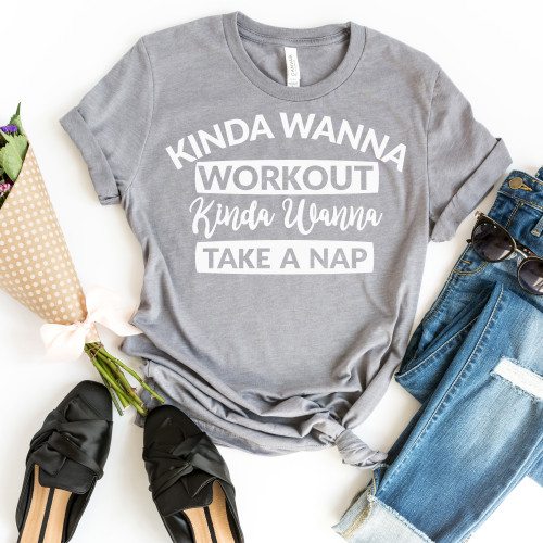 Kinda Wanna Workout Tee White Ink Kinda Wanna Workout Tee White Ink