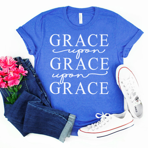 Grace Upon Grace Tee White Ink