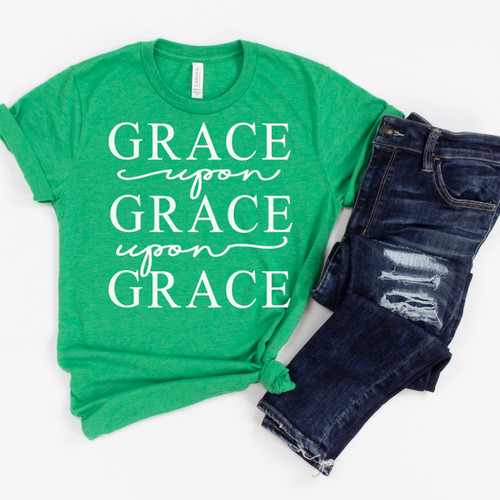 Grace Upon Grace Tee White Ink
