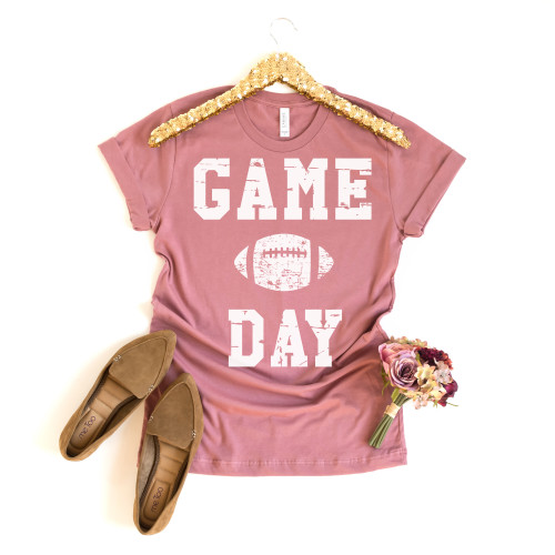 Football Game Day Tee White Ink