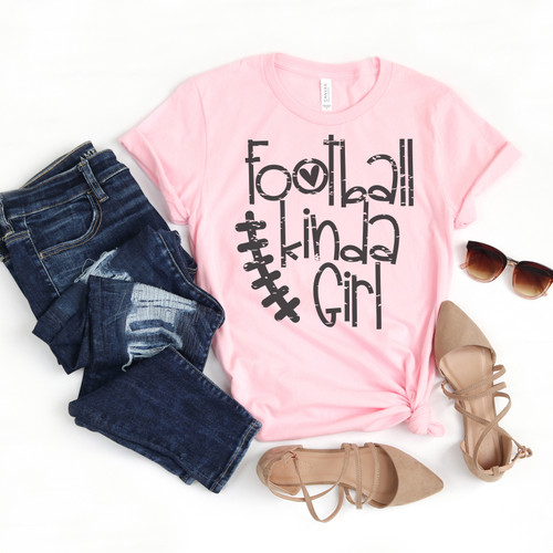 Football Kinda Girl Tee Black Ink Football Kinda Girl Tee Black Ink