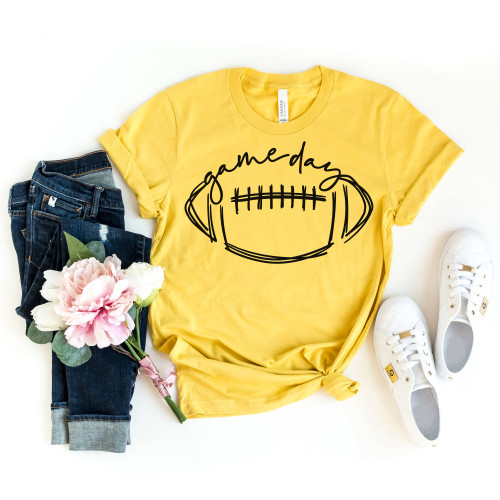 Game Day Football Tee Black Ink