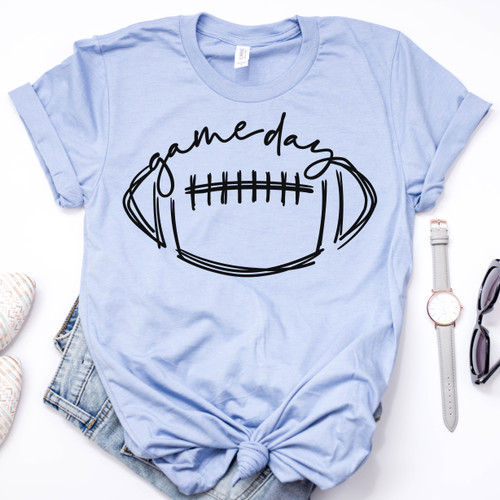 Game Day Football Tee Black Ink