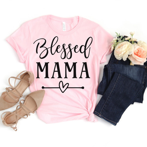 Blessed Mama Tee Black Ink