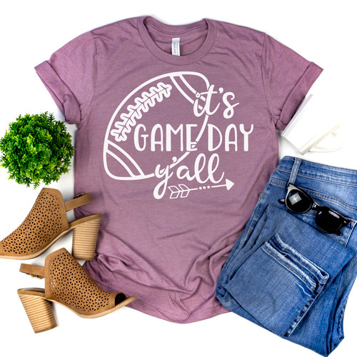 It's Game Day Y'all Football Tee White Ink
