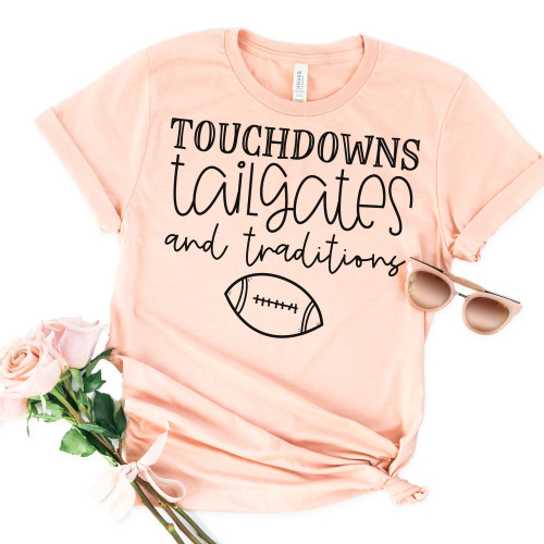 Touchdowns Tailgates and Traditions Tee Black Ink