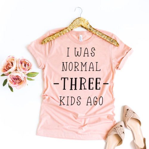 I Was Normal Three Kids Ago Tee Black Ink