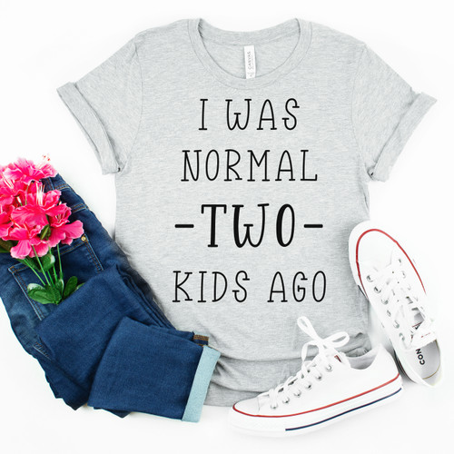 I Was Normal Two Kids Ago Tee Black Ink