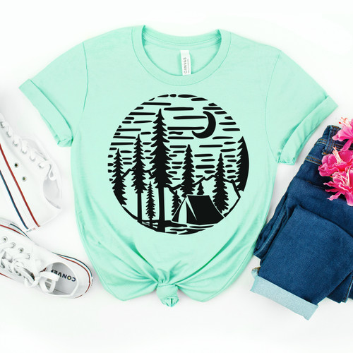 Camping Tee Black Ink