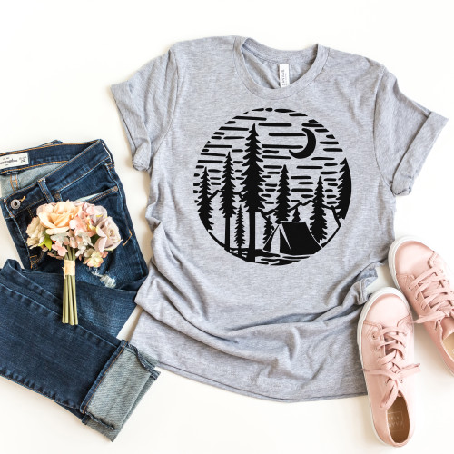 Camping Tee Black Ink