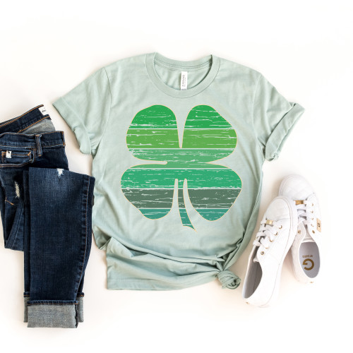 Distressed Vintage Retro Clover Tee