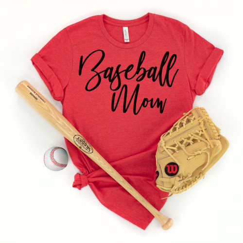 Baseball Mom Tee Black Ink