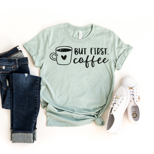 But First Coffee Tee Black Ink