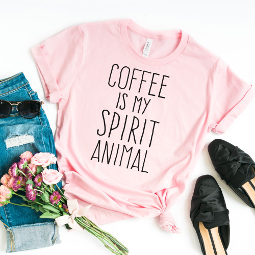 Coffee Is My Spirit Animal Tee Black Ink