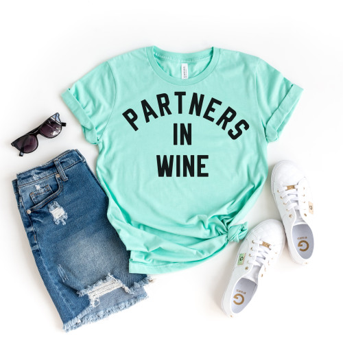 Partners In Wine Tee Black Ink