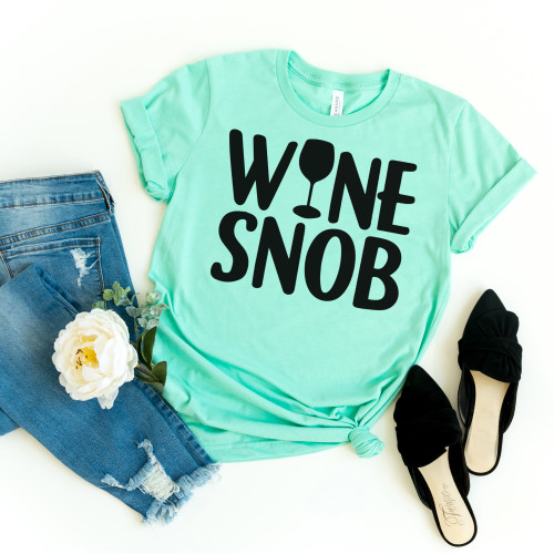 Wine Snob Tee Black Ink