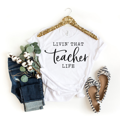 Livin That Teacher Life Tee Black Ink