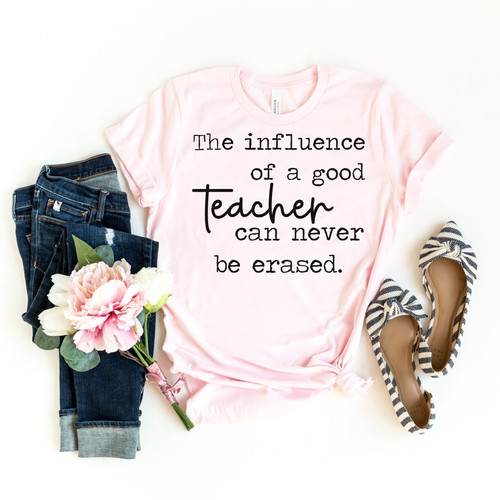 The Influence Of A Good Teacher Tee Black Ink