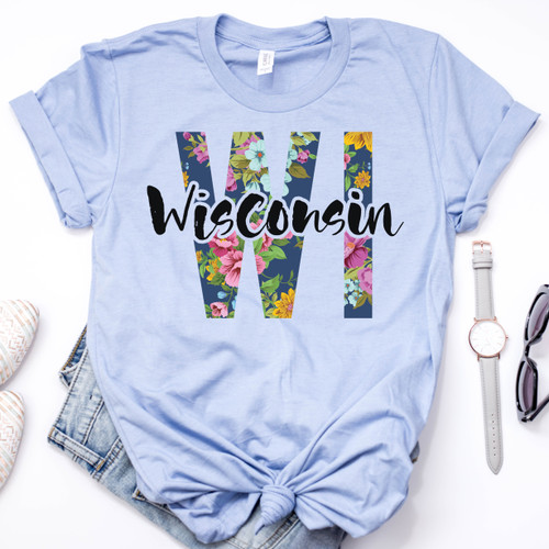 Floral Wisconsin Tee