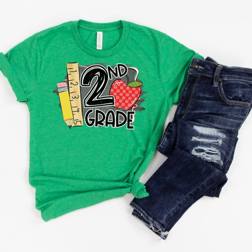 2nd Grade Chalkboard Tee