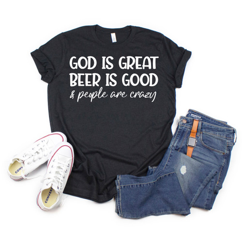 God Is Great Tee White Ink