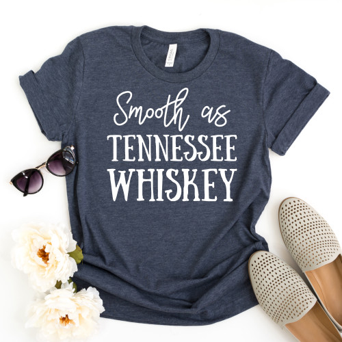 Smooth As Tennessee Whiskey Tee White Ink