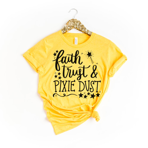 Faith Trust And Pixie Dust Tee Black Ink