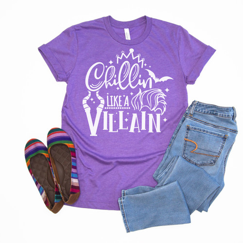 Chillin' Like A Villain Tee White Ink