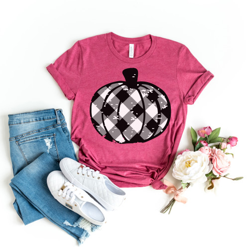 Gingham Pumpkin Tee