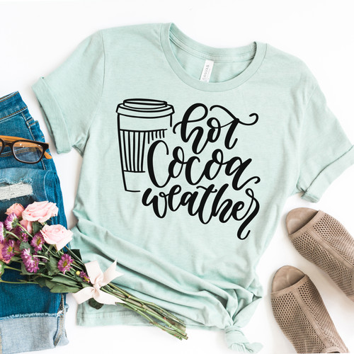Hot Cocoa Weather Tee Black Ink