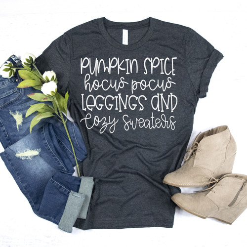 Pumpkin Spice Hocus Pocus Tee White Ink