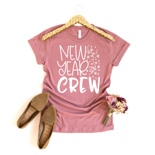 New Year Crew Tee White Ink